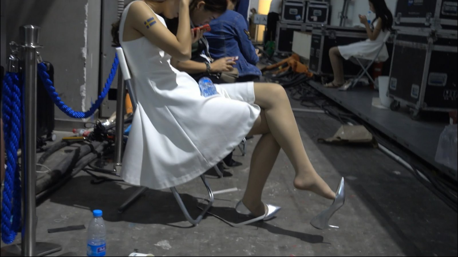 Sexy dress and dangling woman